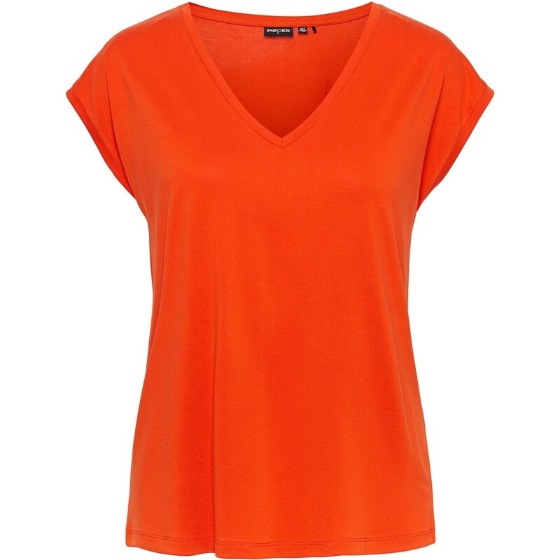Tričko Pieces Tangerine Tango 9328200