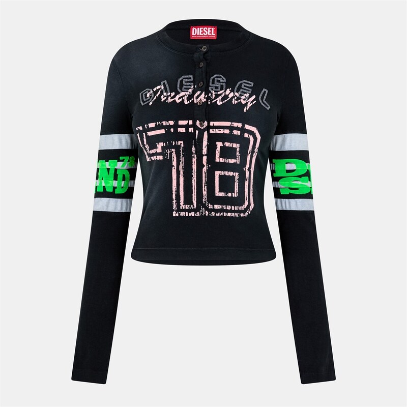 Tričko Diesel Black Black 4047565