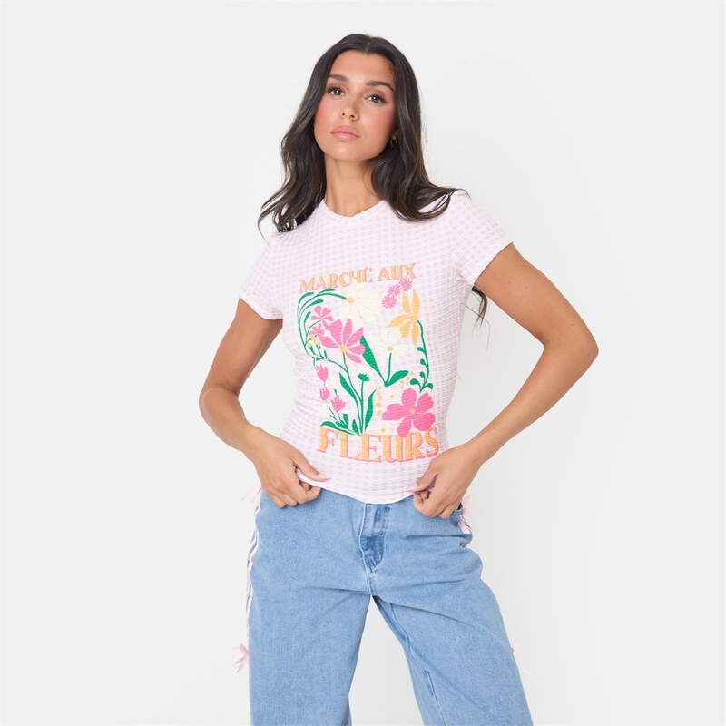 Tričko I Saw It First Pink Gingham 5875702 109206341