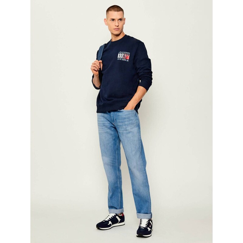 Tommy Jeans pánská modrá mikina