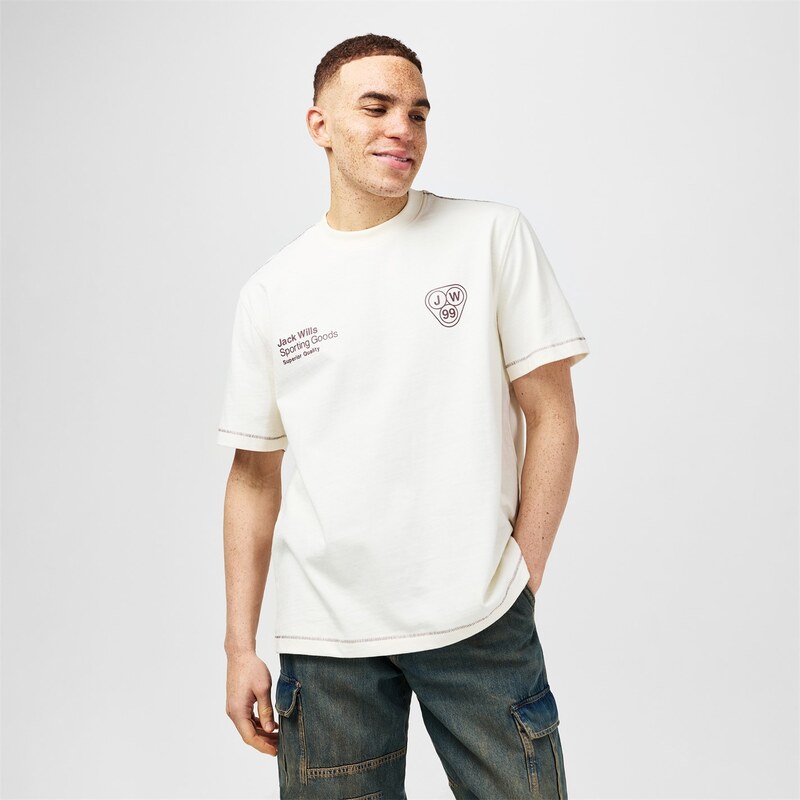 Tričko Jack Wills Cream 4987693