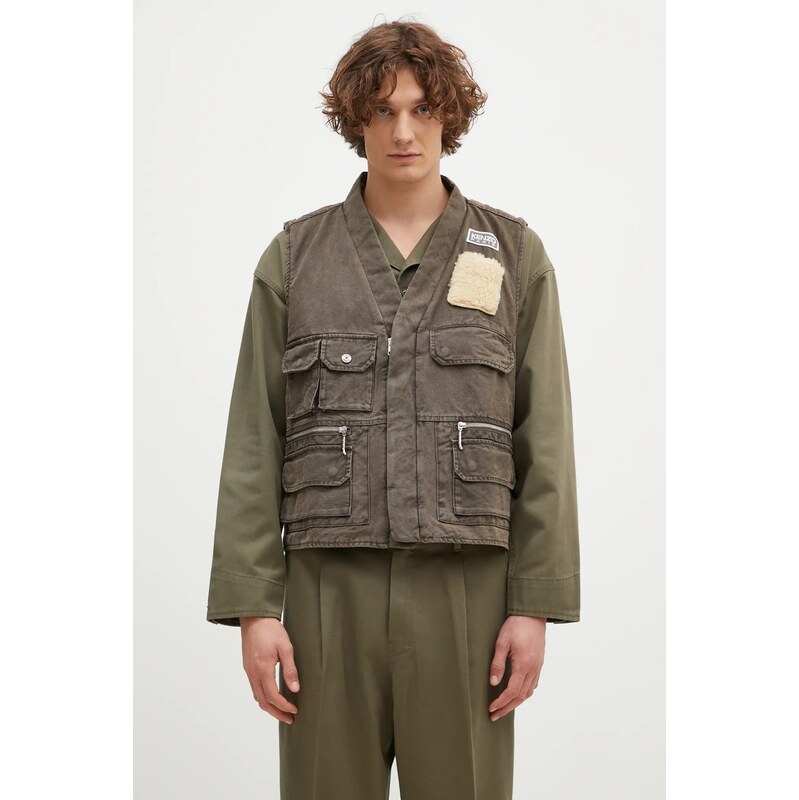 Kenzo Bavlněná vesta Kenzo Multipocket Gilet