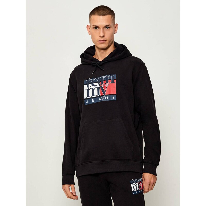 Tommy Jeans pánská černá mikina