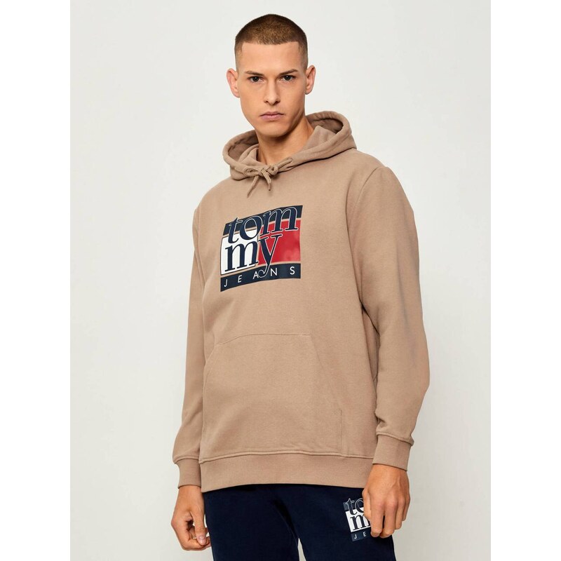 Tommy Jeans pánská béžová mikina