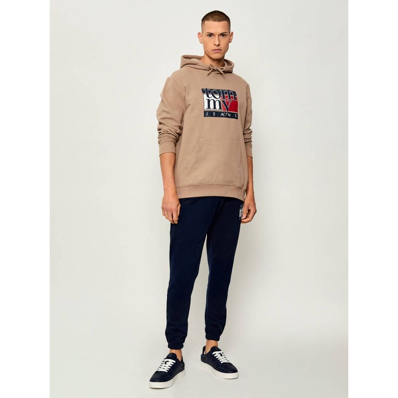 Tommy Jeans pánská béžová mikina