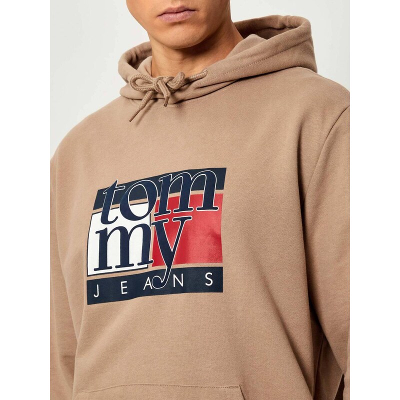 Tommy Jeans pánská béžová mikina