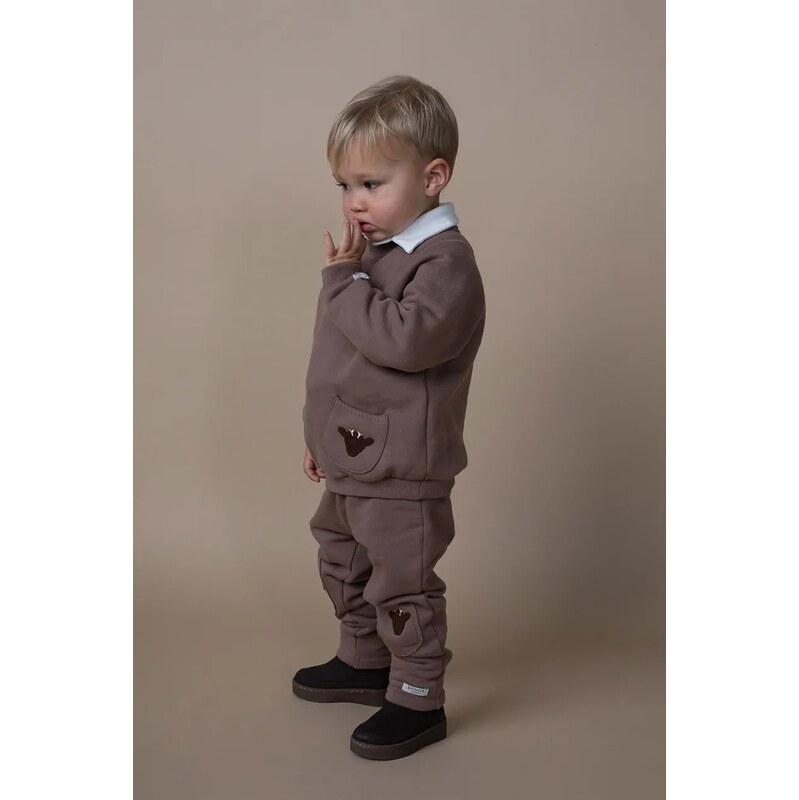 Donsje Dětská bavlněná mikina Donsje Foppe Sweater Stags