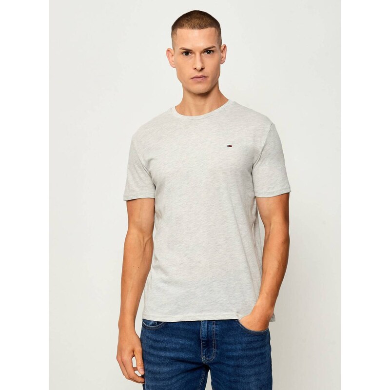 Tommy Jeans pánské šedé triko