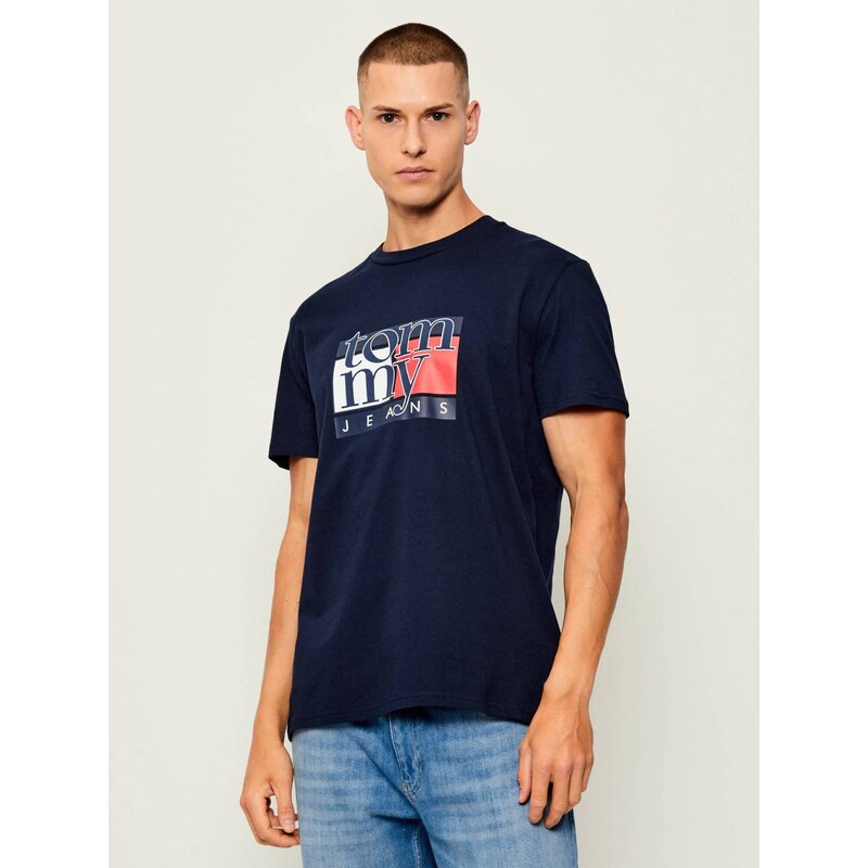 Tommy Jeans pánské modré triko