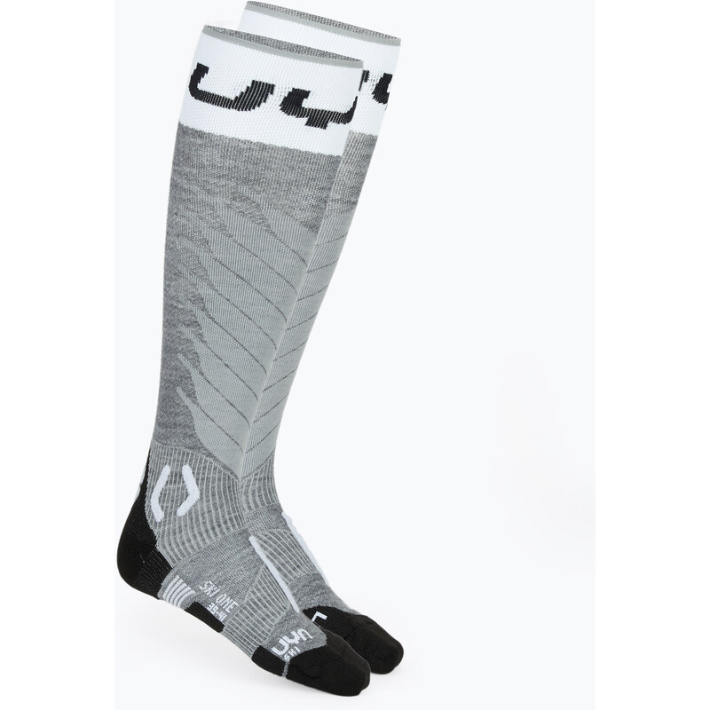 Pánské lyžařské ponožky UYN Ski One Merino grey melange/white 109007590