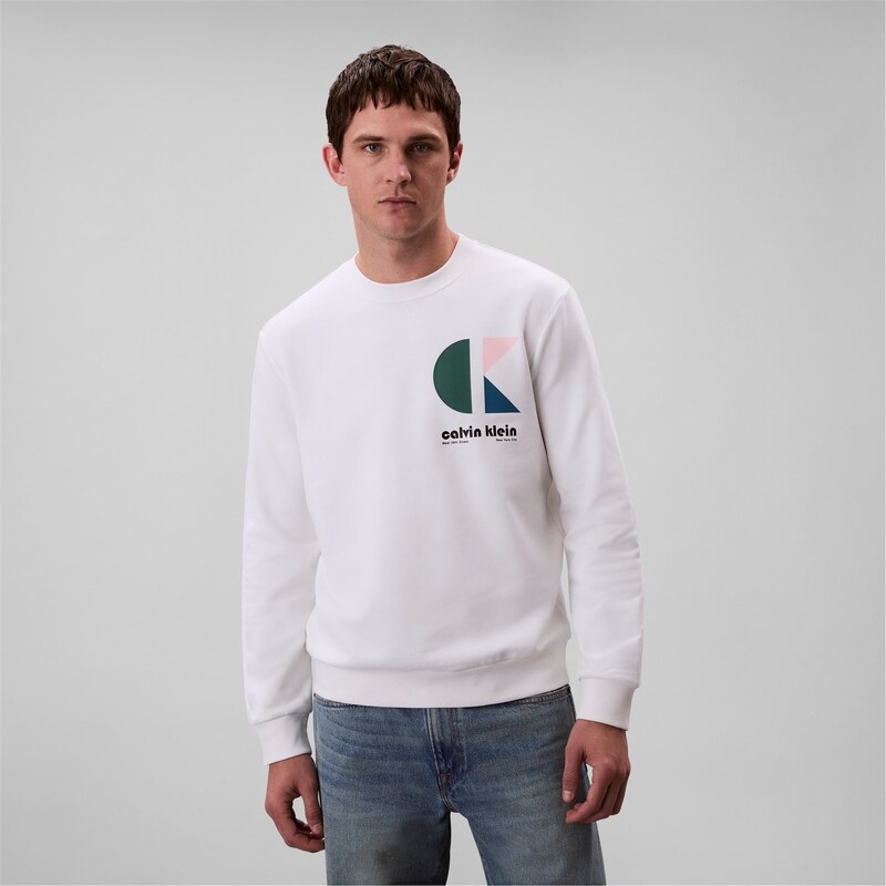 Mikina Calvin Klein Jeans Bright White 6682558