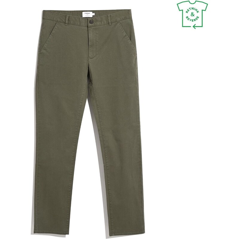 Kalhoty Farah Olive Green 390 6793298