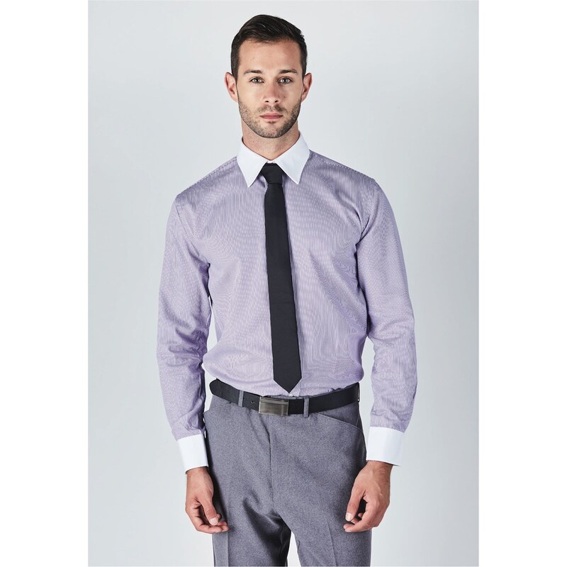 Košile Harvey and Jones Purple Stripe 443399