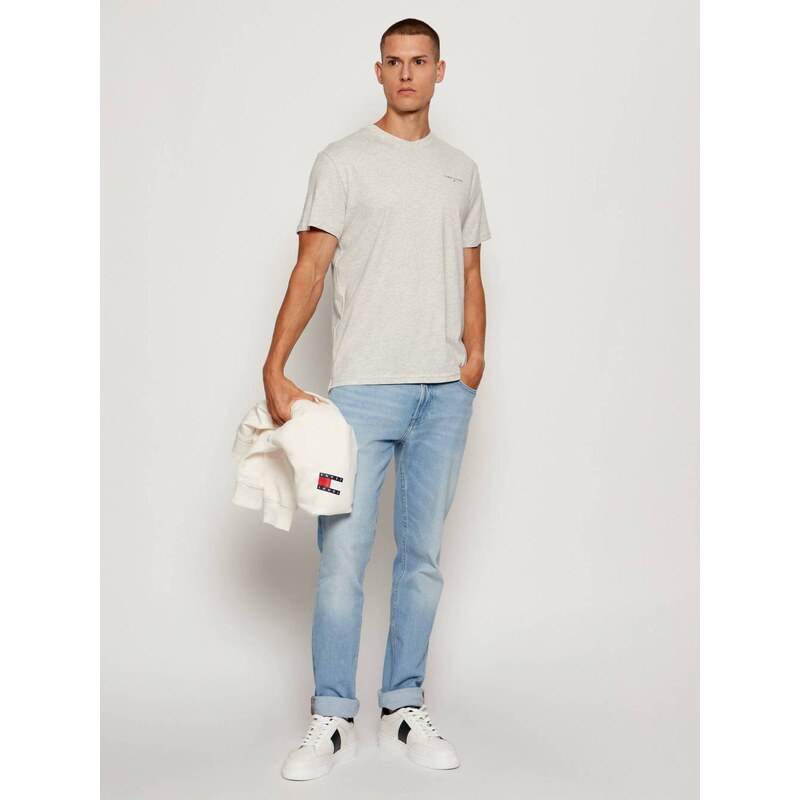 Tommy Jeans pánské šedé triko