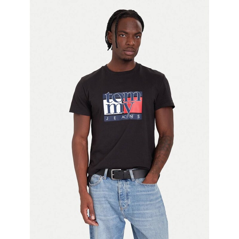 Tommy Jeans pánské černé triko