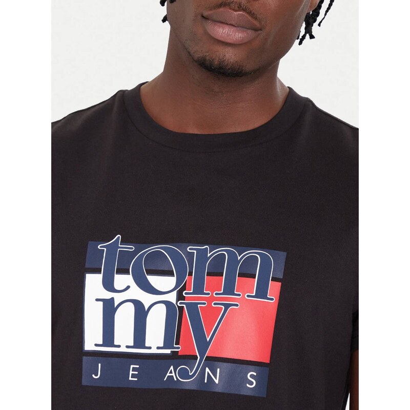 Tommy Jeans pánské černé triko