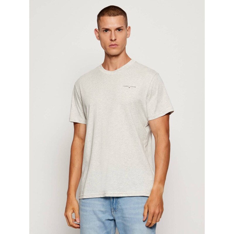 Tommy Jeans pánské šedé triko