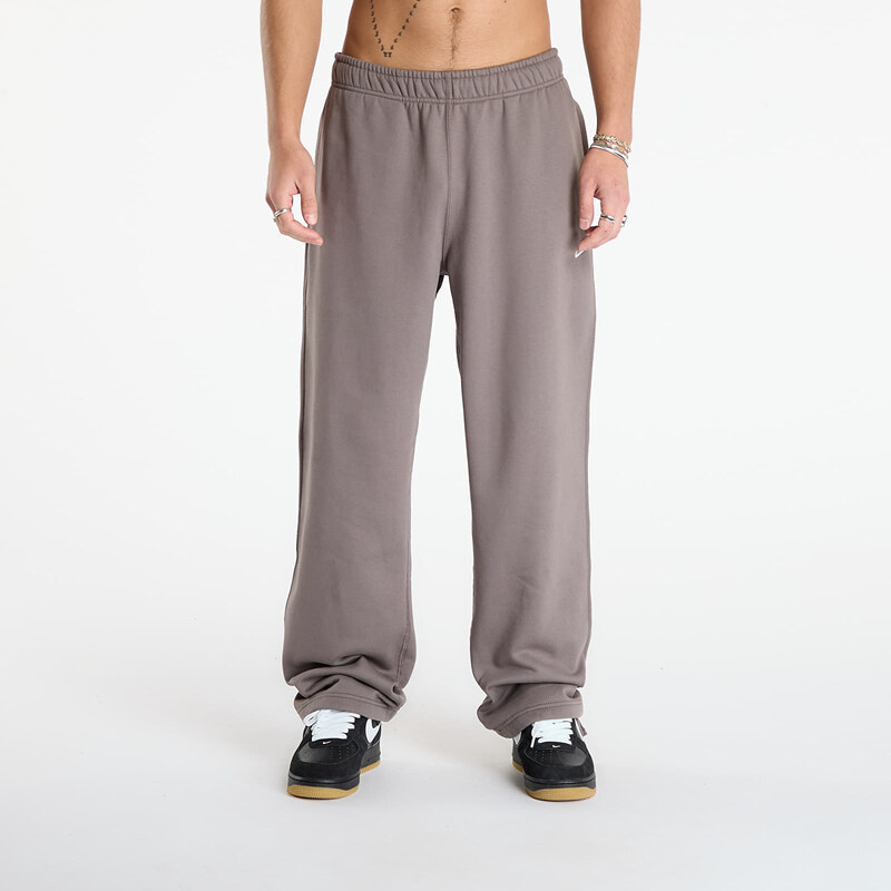 Tepláky Nike Solo Swoosh Mens Fleece Open-Hem Pants Cave Stone/