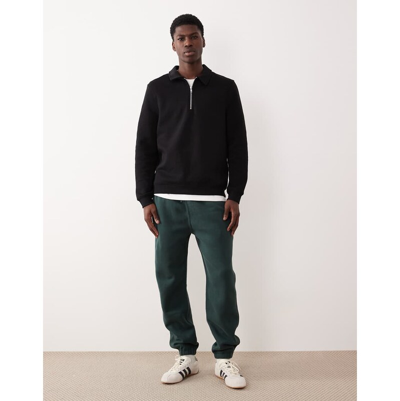 Abercrombie & Fitch baggy essential open hem joggers in green 115660672
