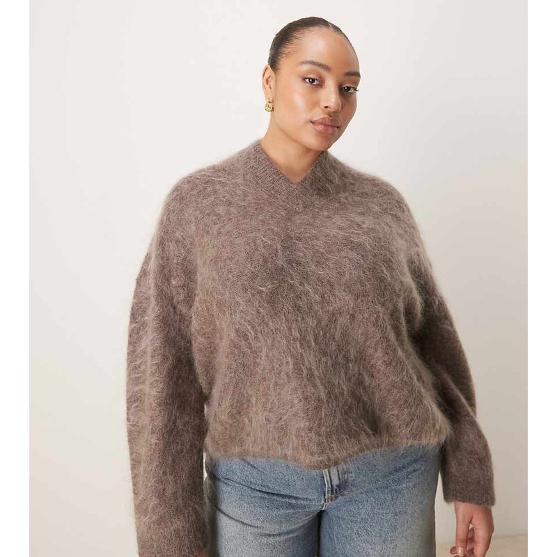 ASOS Curve ASOS DESIGN Curve premium mohair wide sleeve jumper
