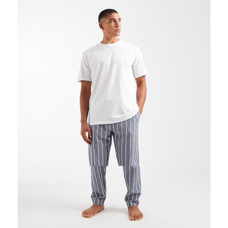 ONLY & SONS trousers & t-shirt pyjama gift set in white & grey