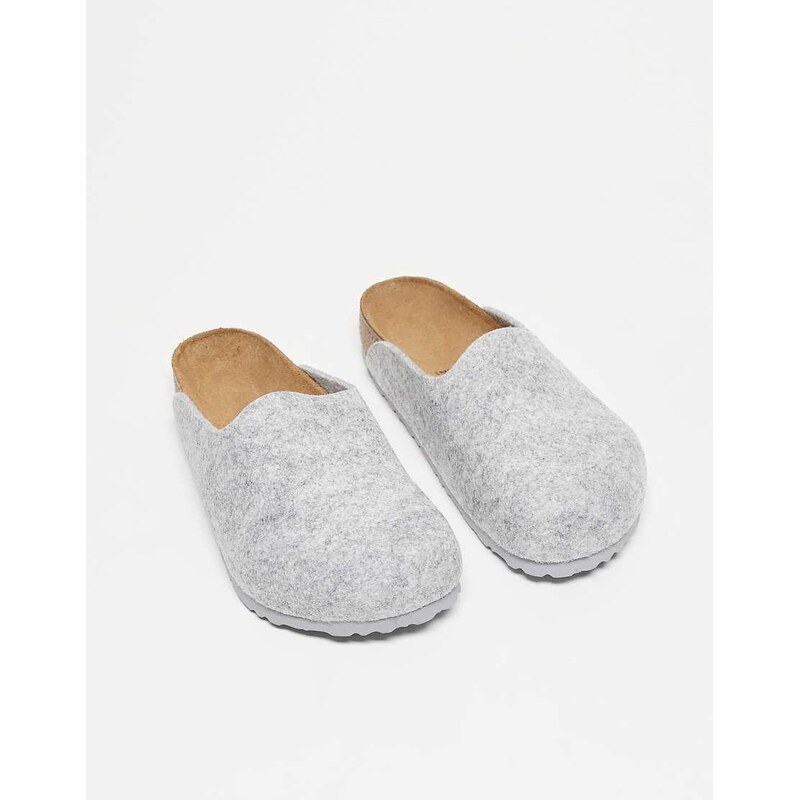 Birkenstock Amsterdam homeshoes slippers in light grey 109241357