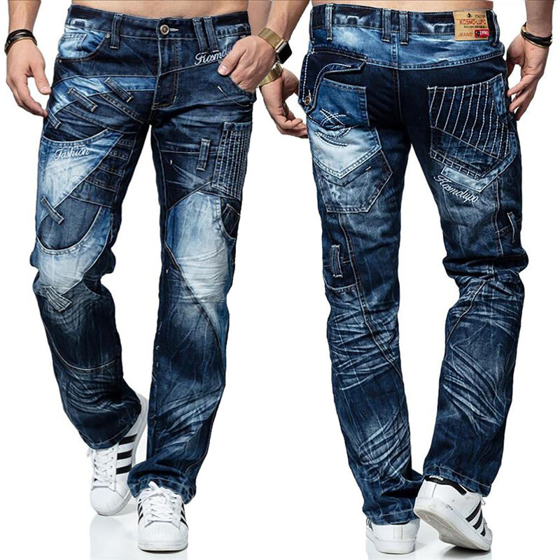 KOSMO LUPO kalhoty pánské KM130 L:32 jeans džíny