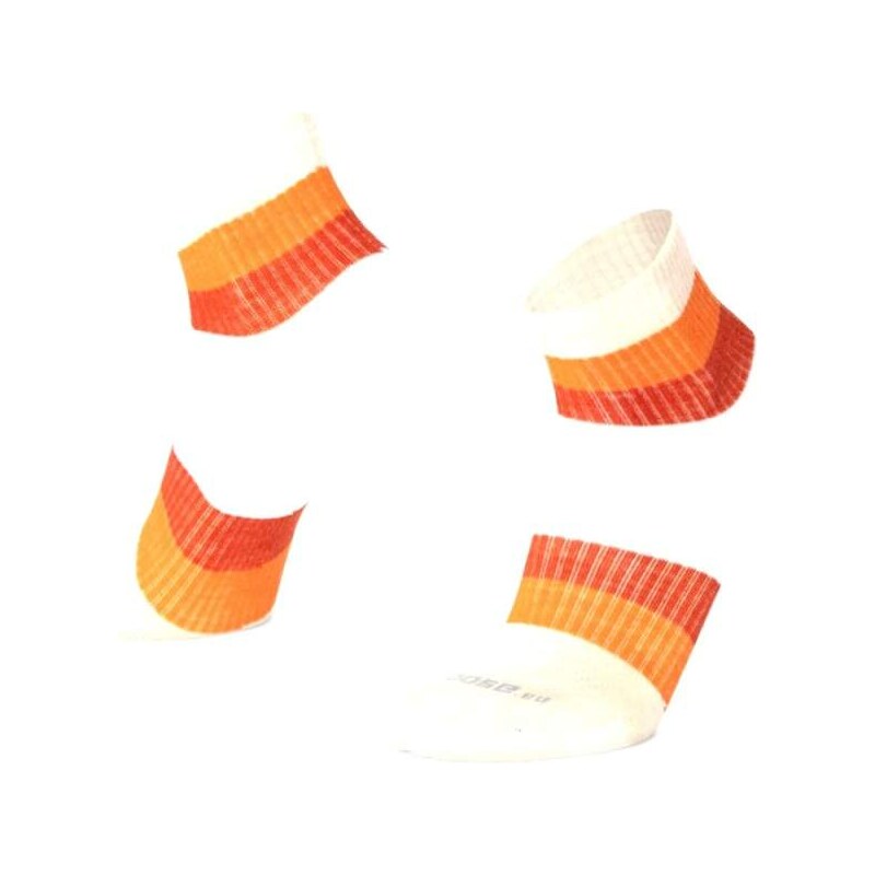 ORLIK RIBBON kotníkové pruhované merino ponožky Moose 109663679