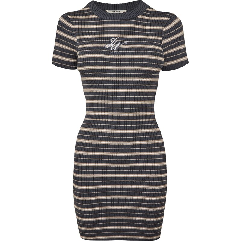 Šaty Jack Wills Carbon Stripe 8726052