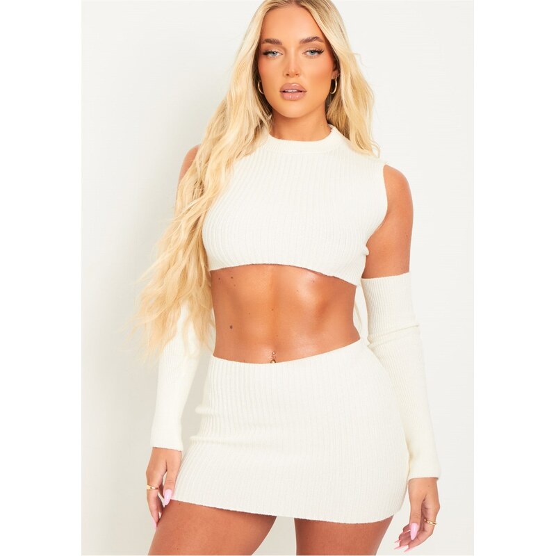 Tričko Missy Empire Cream 5214959