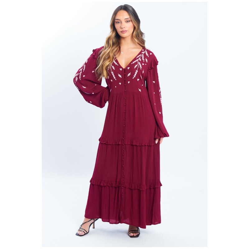 Šaty Be You Burgundy 3817511