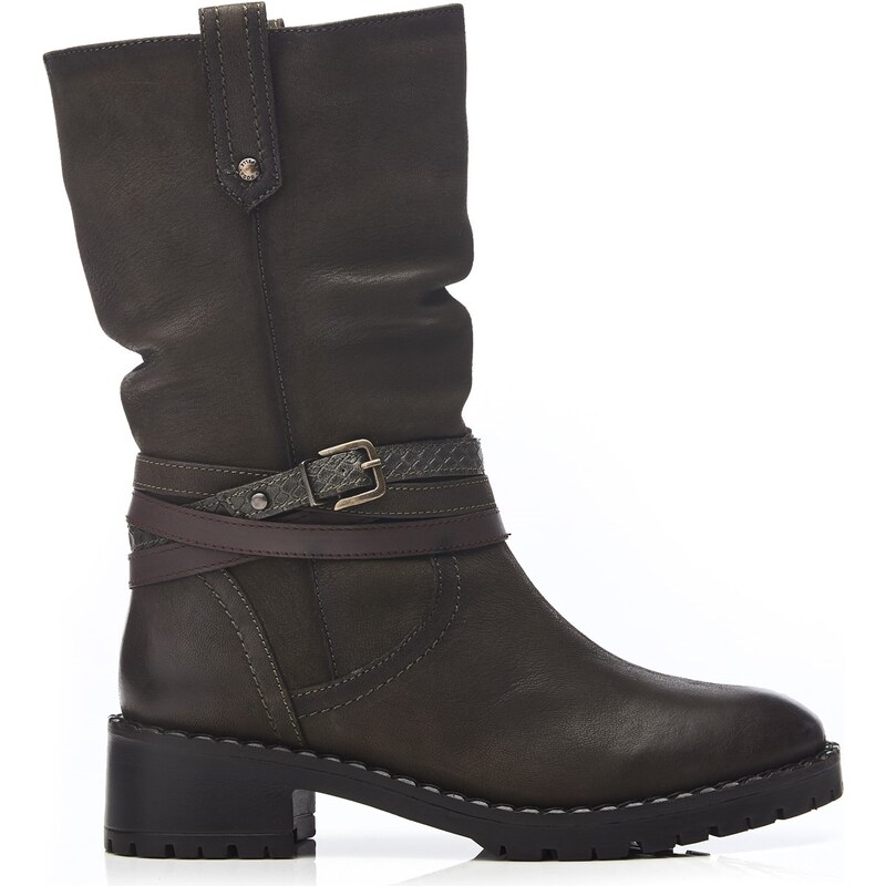 Boty Moda in Pelle KHAKI 1867618