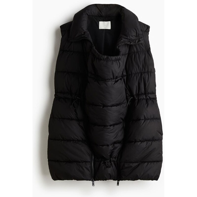 H&M - MAMA Vatovaná vesta na nošení Before & After - Černá