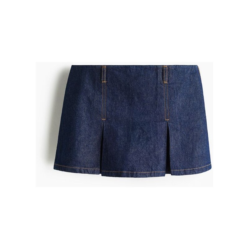 H&M - Plisovaná šortková minisukně - modrá 109278307
