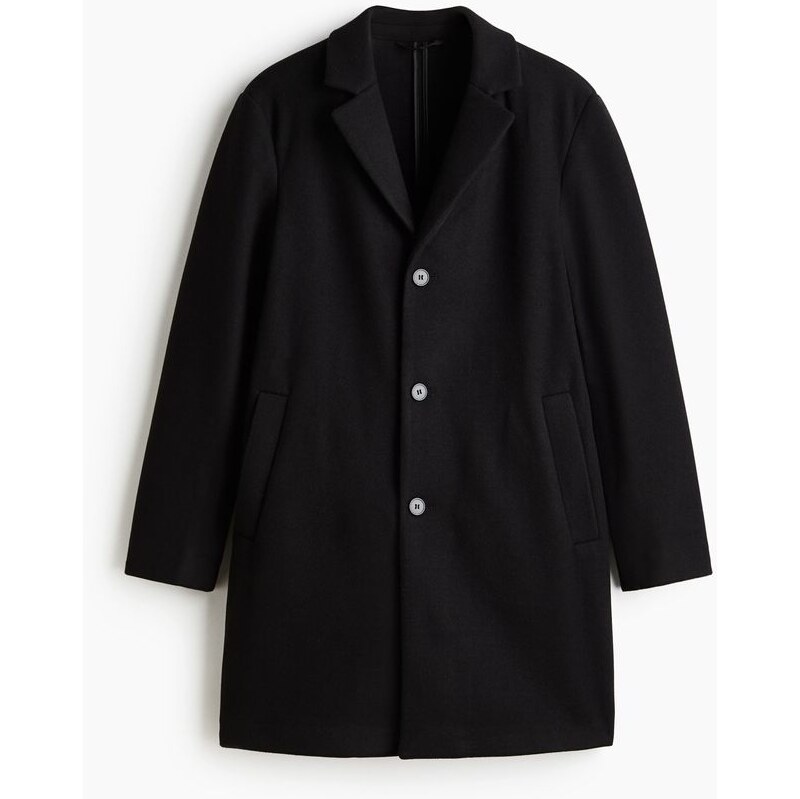 H&M - Jednořadový kabát - Černá