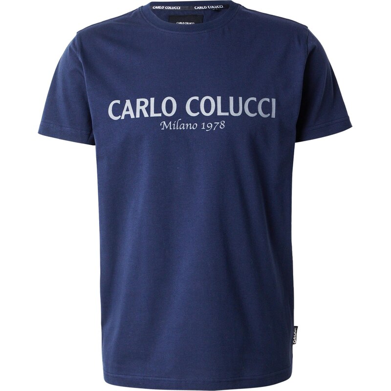 Carlo Colucci Tričko Di Comun námořnická modř / šedá 109284989