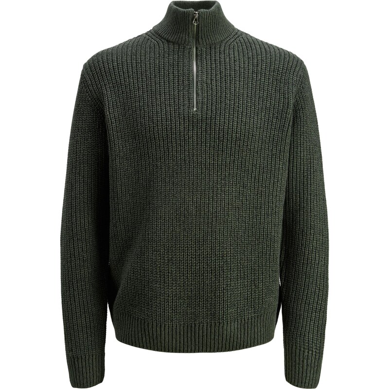 JACK & JONES Svetr JORBLEECKER tmavě zelená