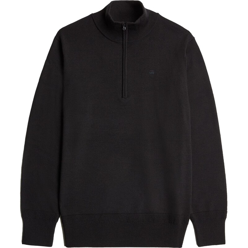 G-STAR Svetr Premium Core Half Zip Knit černá