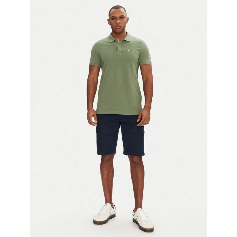 Tommy Jeans pánské khaki polo triko