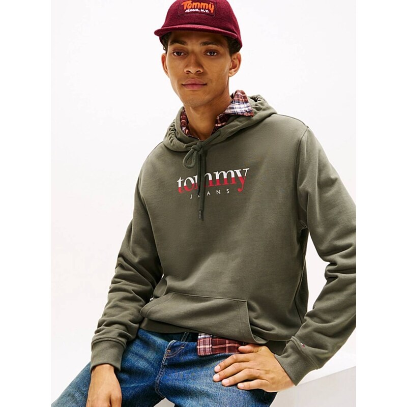 Tommy Jeans pánská khaki mikina
