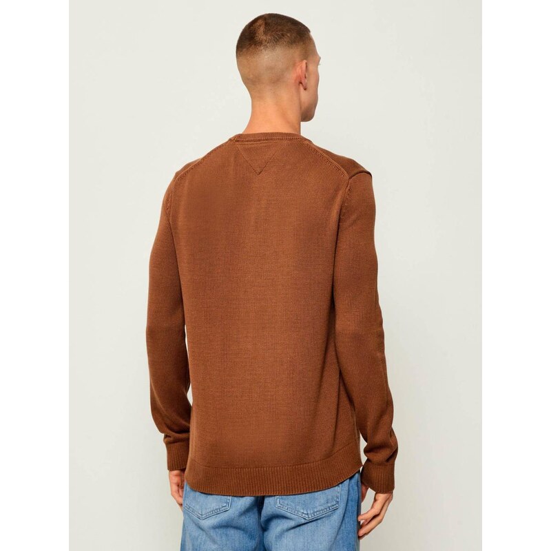 Tommy Jeans pánský hnědý svetr