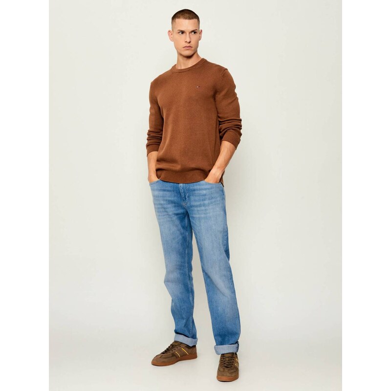 Tommy Jeans pánský hnědý svetr