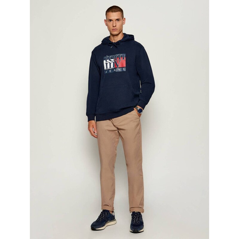 Tommy Jeans pánská modrá mikina