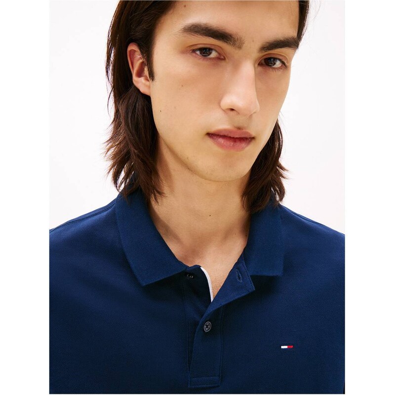 Tommy jeans pánské modré polo triko