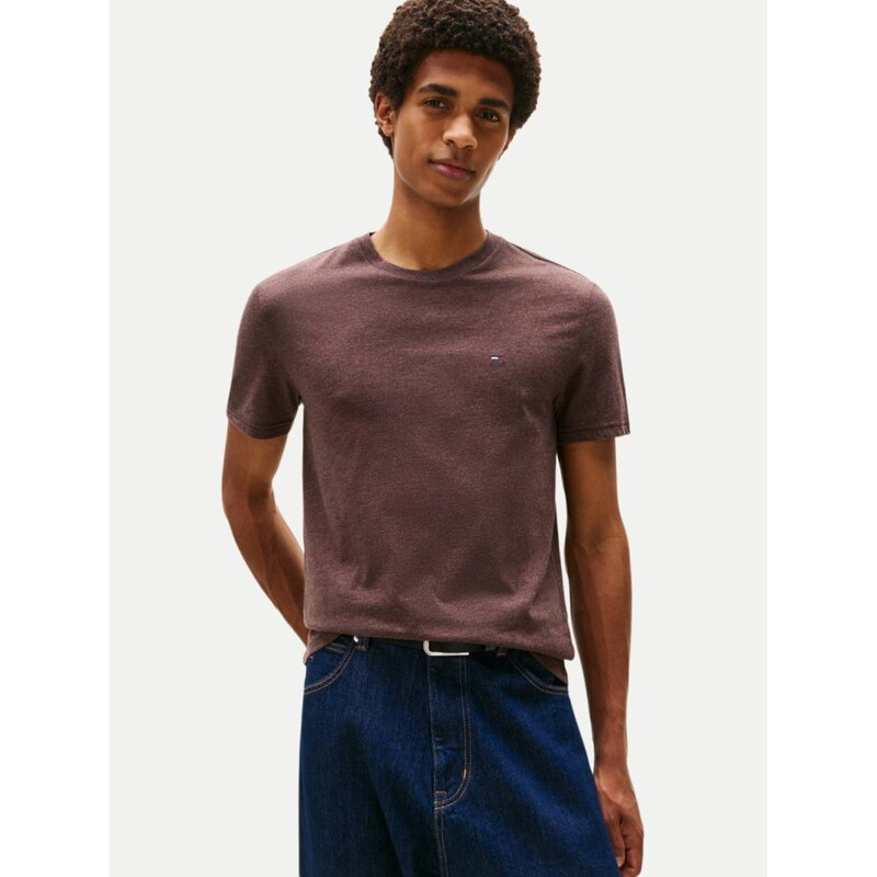 Tommy Jeans pánské hnědé triko
