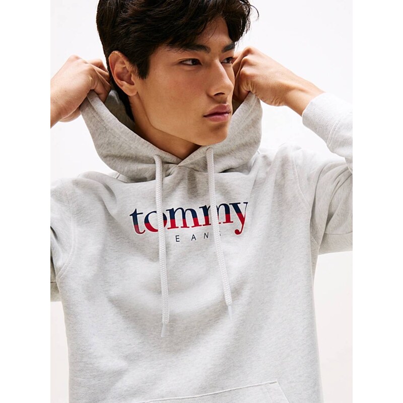 Tommy Jeans pánská šedá mikina