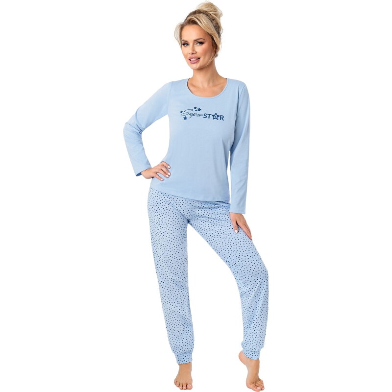 Dámské pyžamo DONNA STAR LONG BLUE 109297075