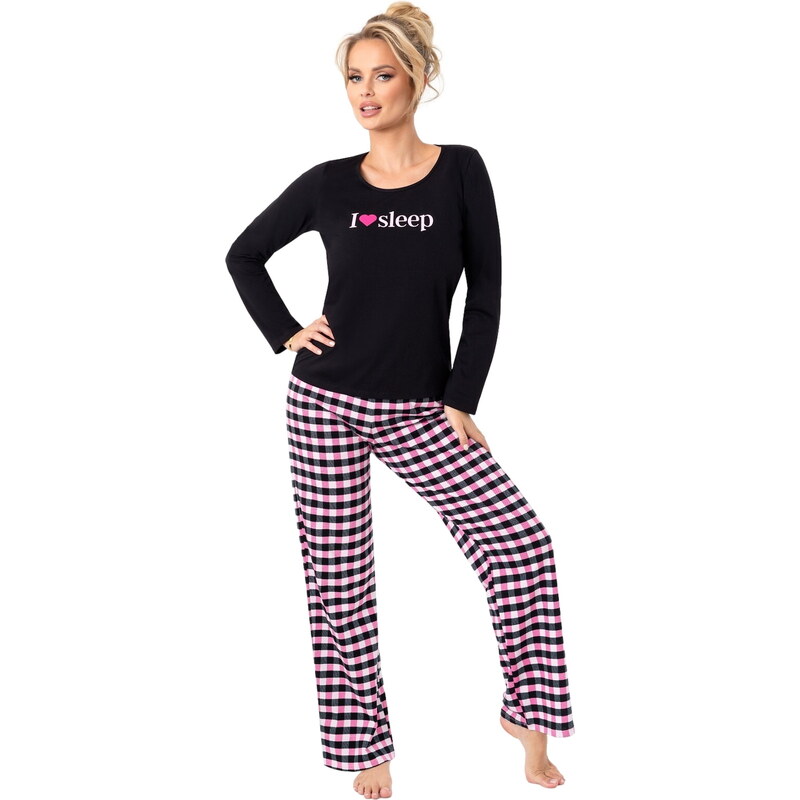 Dámské pyžamo DONNA SLEEP LONG černá 109297077