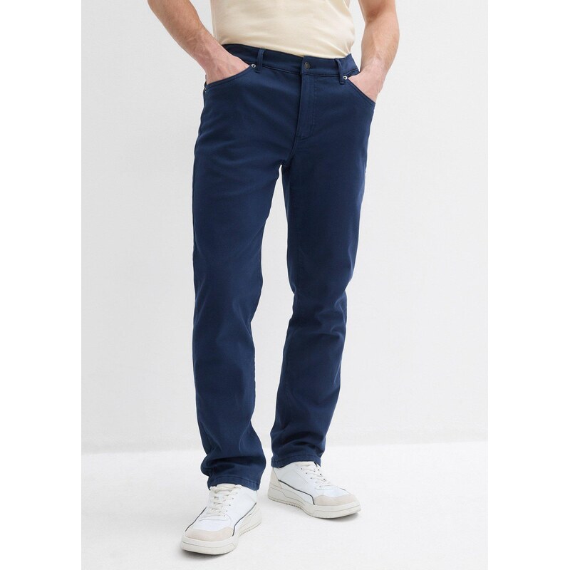 bonprix Strečové termo kalhoty Regular Fit, Straight, hebce