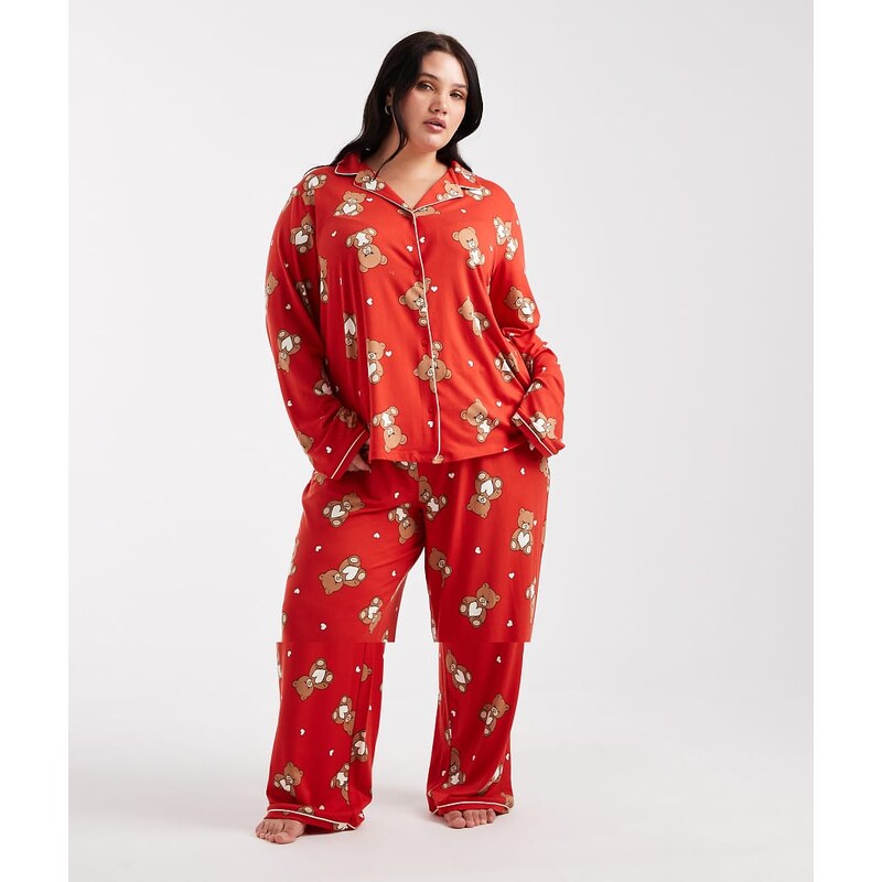 Urban Threads Curve Christmas long sleeve revere and trouser pyjama 109464229